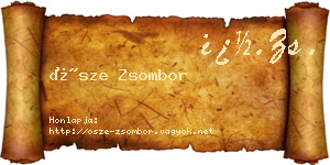 Ősze Zsombor névjegykártya